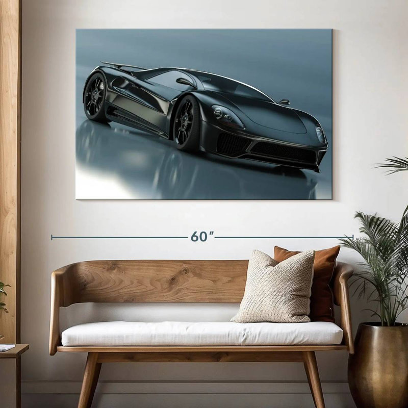 Mehar noir brillant Supercar, H 34 po x l 51 po