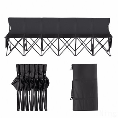 Chaise de camping pliante portative de sport à 6 places avec sac de transport