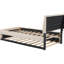 Lit plateforme simple tapissier avec lit gigogne en gigogne en molleton beige-452072396-452072386