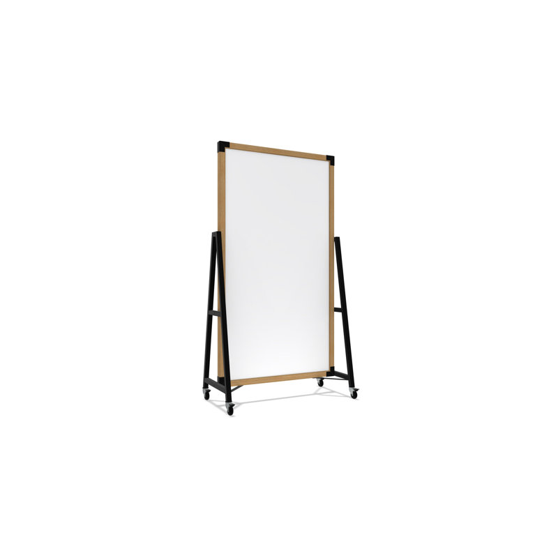 Tableau blanc magnétique mobile Prest, 74 po x 40 po, Naturel