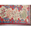 Tapis unique en laine noué à la main de style Kashan beige / bleu / rouge de 7 pi 7 po x 11 pi Dewan