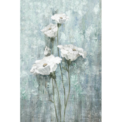 White Florals - Wrapped Canvas Art Prints