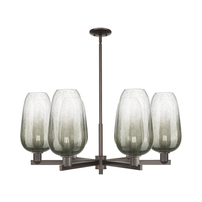 Lustre suspendu 6 lumières Brookhaven, Bronze frotté à l'huile, Ardoise