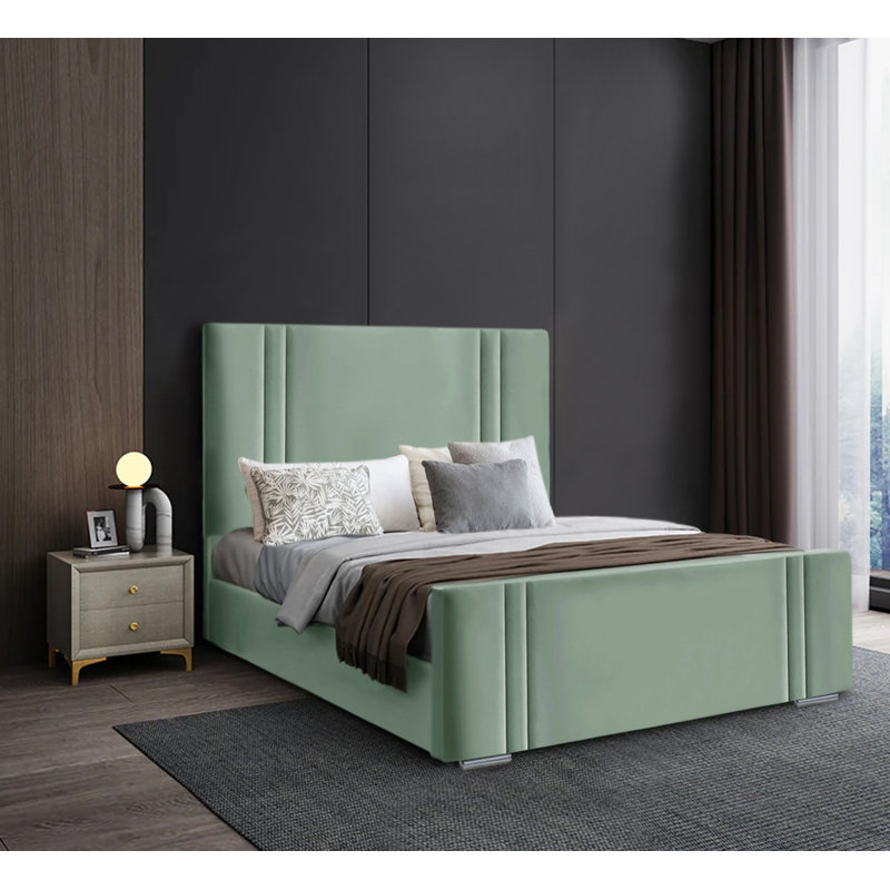 Antria Upholstered Bed, Duck Egg, Double (4'6)