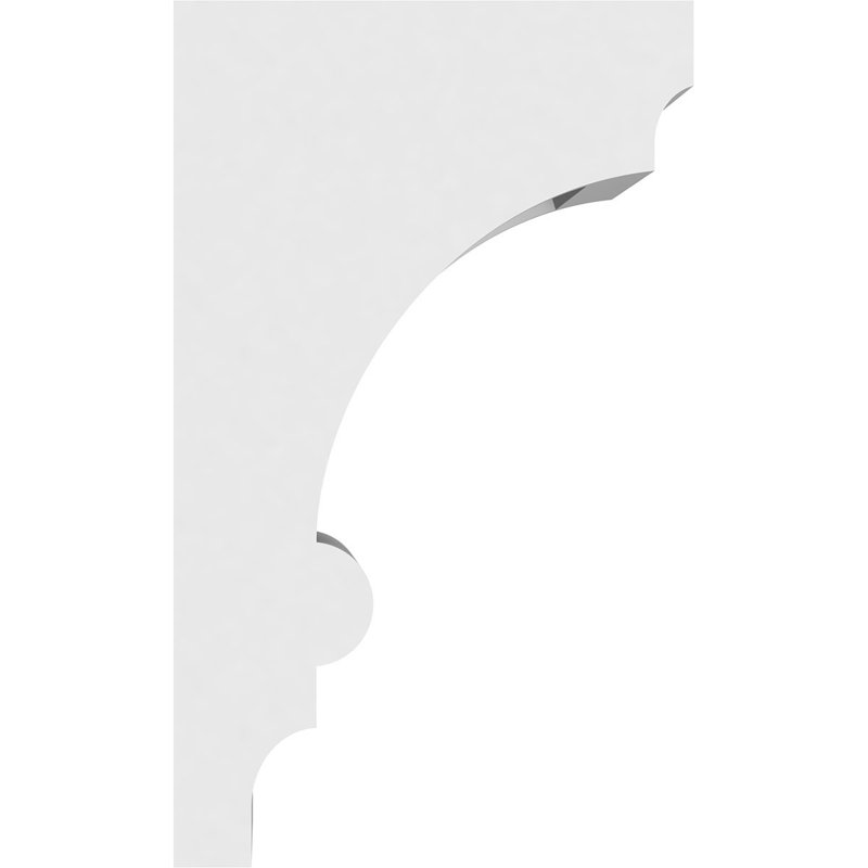 5"W x 6"D x 10"H Standard Diane Architectural Grade PVC Corbel, 10"H x 5"W x 6"D