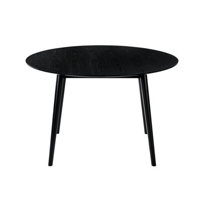 Table de salle à manger Chardai avec pieds en bois et arrondis, brun
