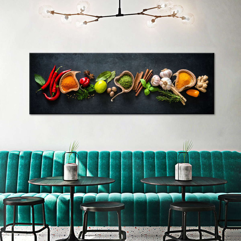 " Spices For Cooking Canvas Print ", 8" H x 24" W x 1" D