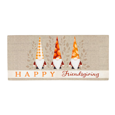 Tapis d'extérieur antidérapant Rossville Happy Friendsgiving Gnomes Sassafras