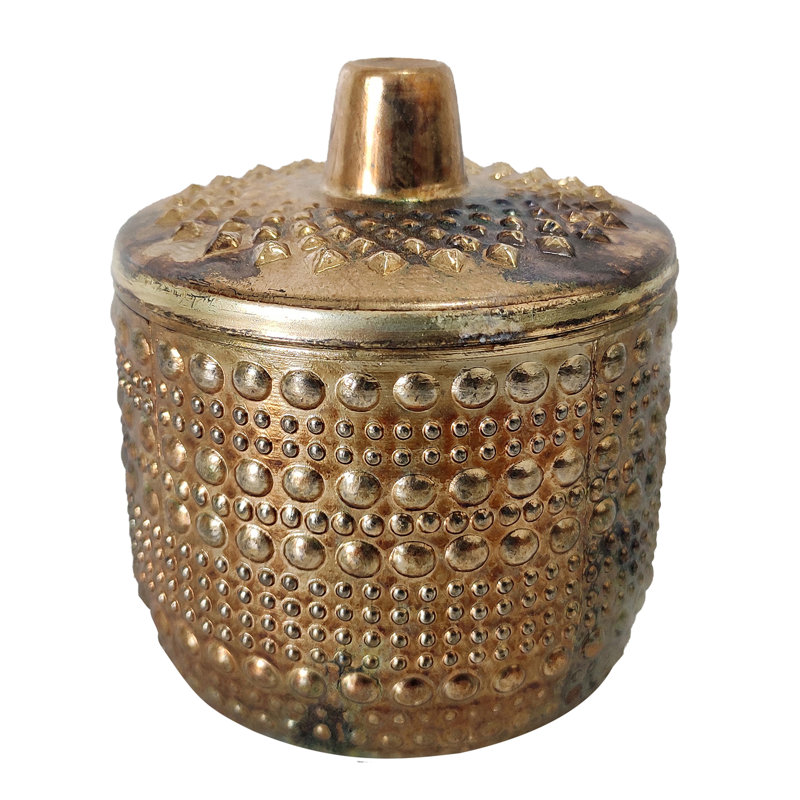 Scented Jar Candle with Glass Holder, 3.5" H x 3" W x 3" D
