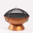 Deko Living 31 Inch Round Outdoor Steel Wood Burning Firebowl / Firepit with Screen Lid and Poker
