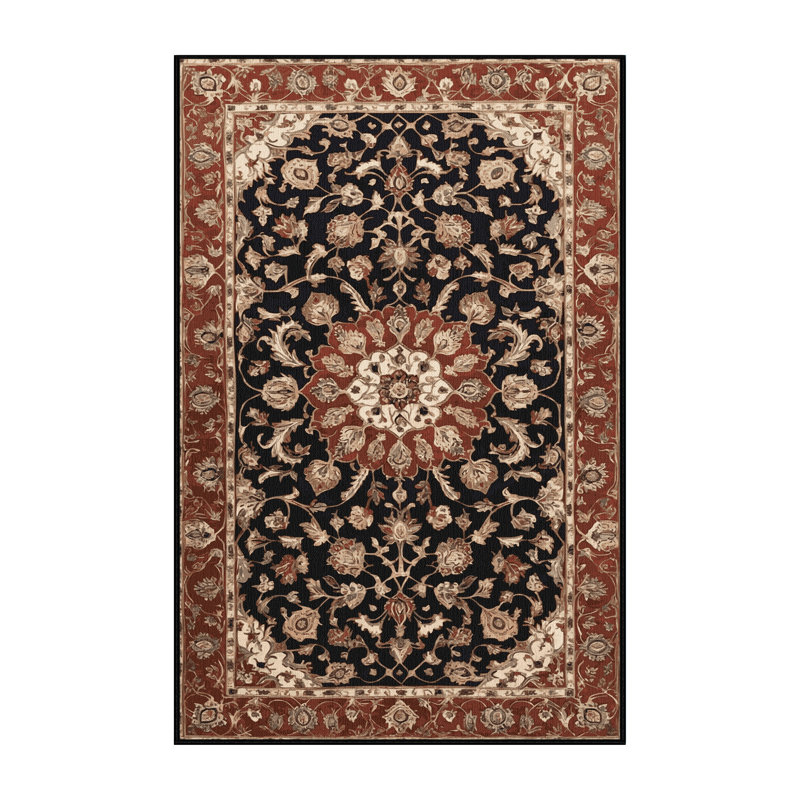 Tapis brun lavable à la machine, Rectangle 5 pi x 8 pi