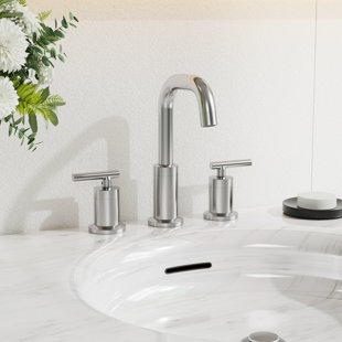 Widespread 2-handle Bathroom Faucet with Drain Assembly