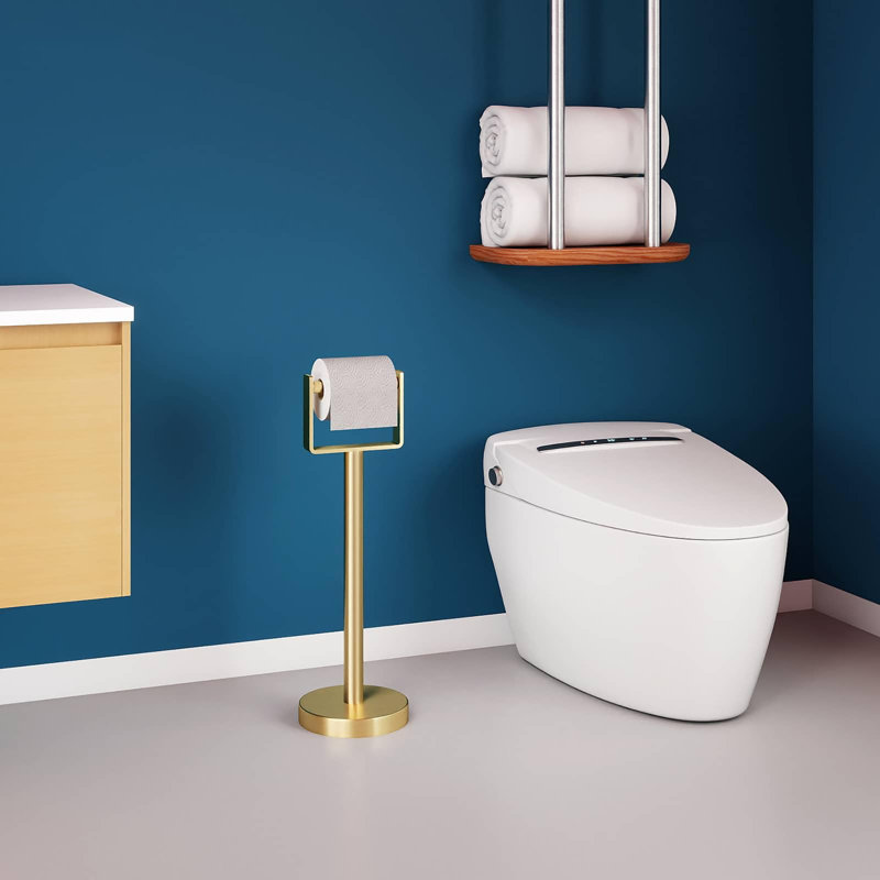 Porte-papier hygiénique sur pied, Doré