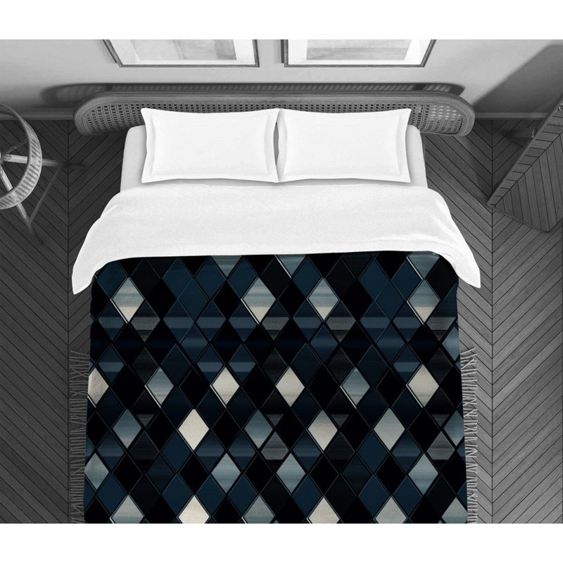 Polyester Argyle Comforter, Twin Extra Long Comforter