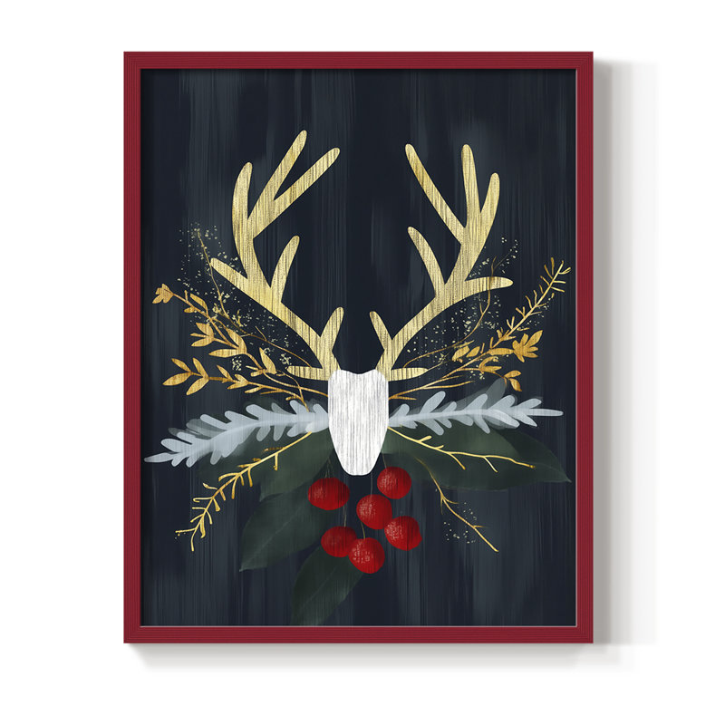 Reproduction encadrée - bois massif, H 11 po x l 9 po, Rouge