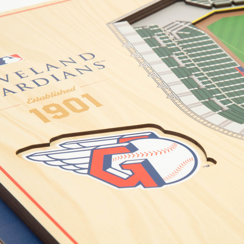 Cleveland Guardians 5-Layer 3D Wooden Stadium Wall Art