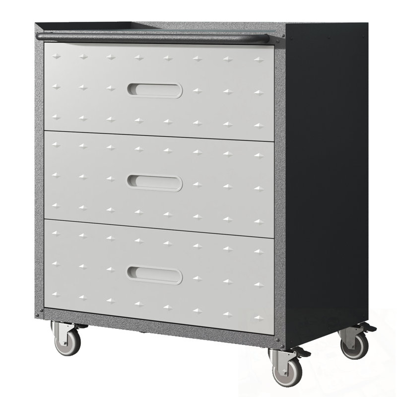 Metal Storage Cabinet With 3 Drawers