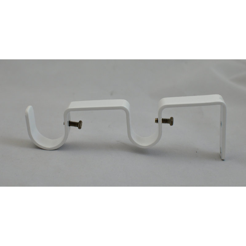 Support de rideau Pershing, Blanc lustré, H 6 po x l 2 po x P 1 po