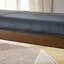 Banc rembourré brun