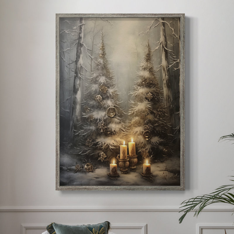 «Christmas Holiday Art Dxxxi», reproduction d'art encadrée - bois massif, H 30 po x l 24 po