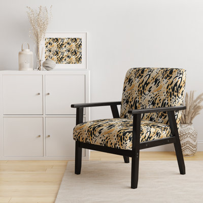 Chaise d'appoint rembourrée Feline Grace Cheetah