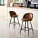 Catriana Swivel Upholstered Counter & Bar Stool with Metal Frame