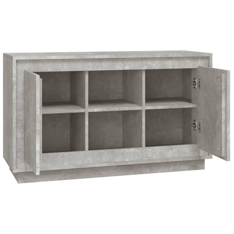 vidaXL Sideboard Storage Cupboard Console Cabinet Organizer Engineered Wood, Concrete Gray