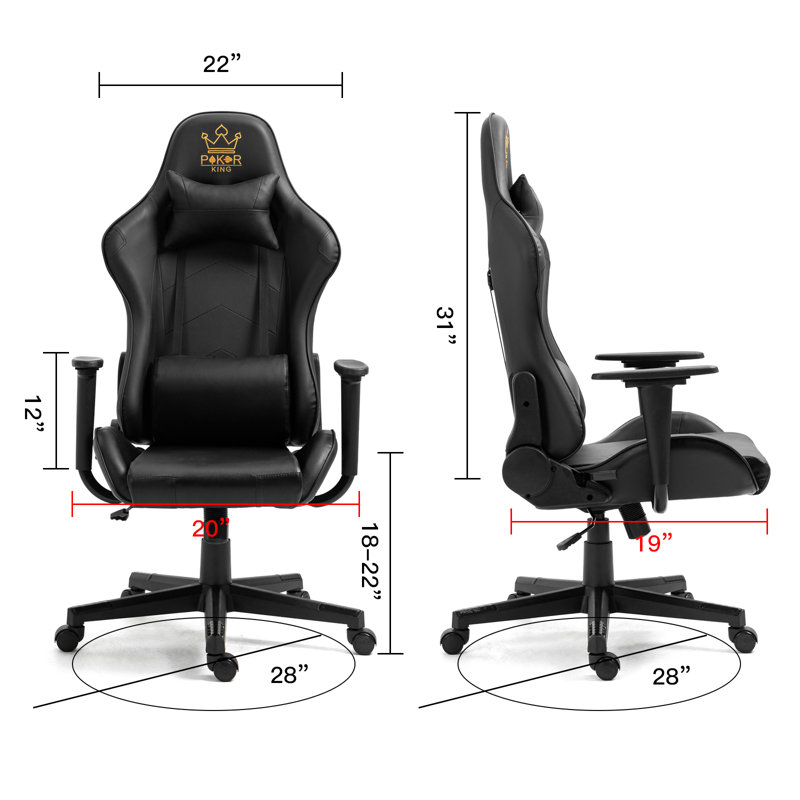 Fauteuil de jeu avec signe astrologique du zodiaque et logo du poker