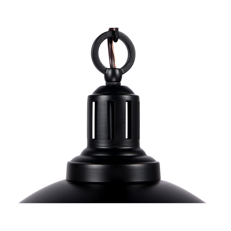 Simple Globe 2-Light Pendant Light, Matte Black