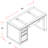 Alekhya Writing Desk with Power Outlet