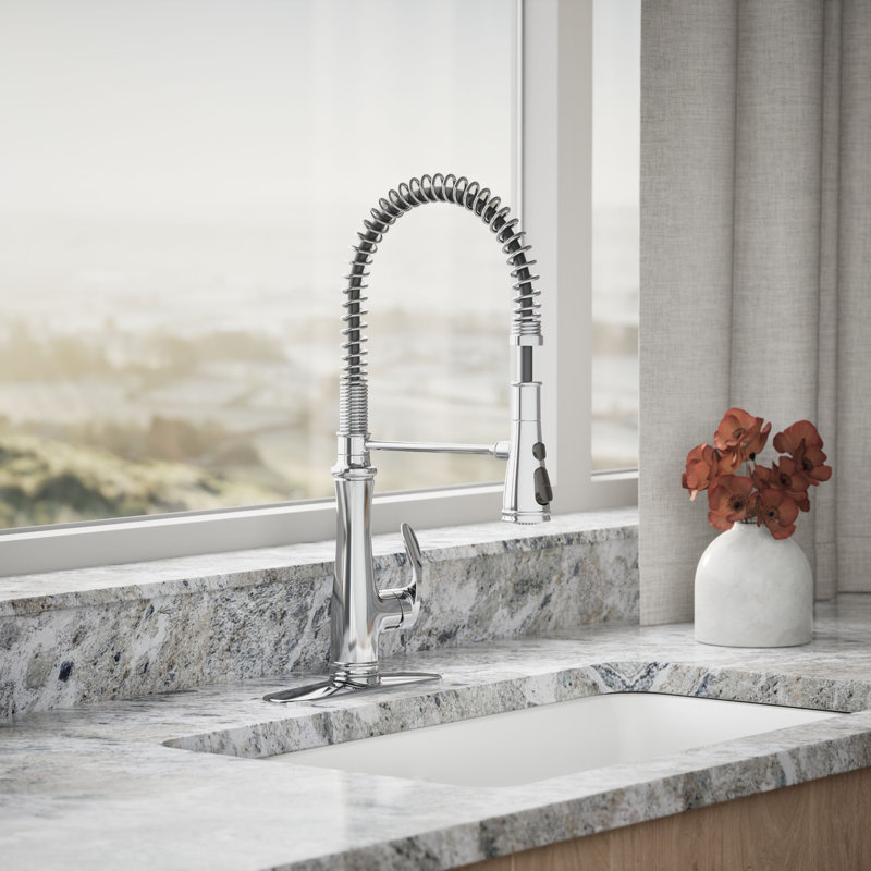 Bellera® Pull Down Single Handle Kitchen Faucet, Polished Chrome