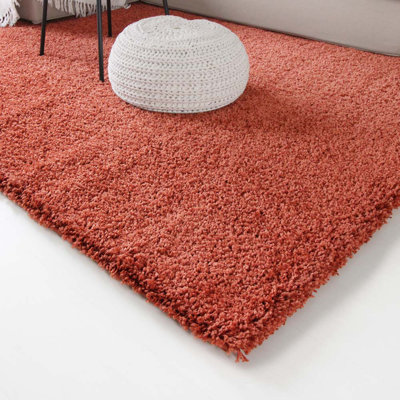 Aloysia High Pile Shaggy Terracotta Rug