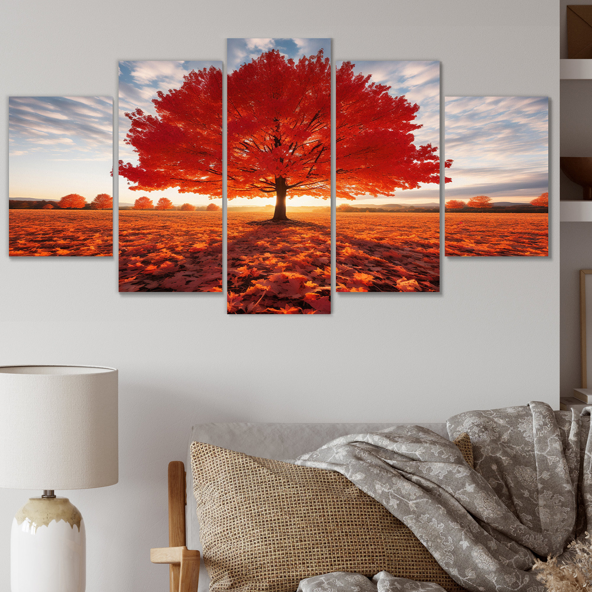 Lark Manor™ Light Through Orange Maple Tree Symphony - Floral Wall Art ...