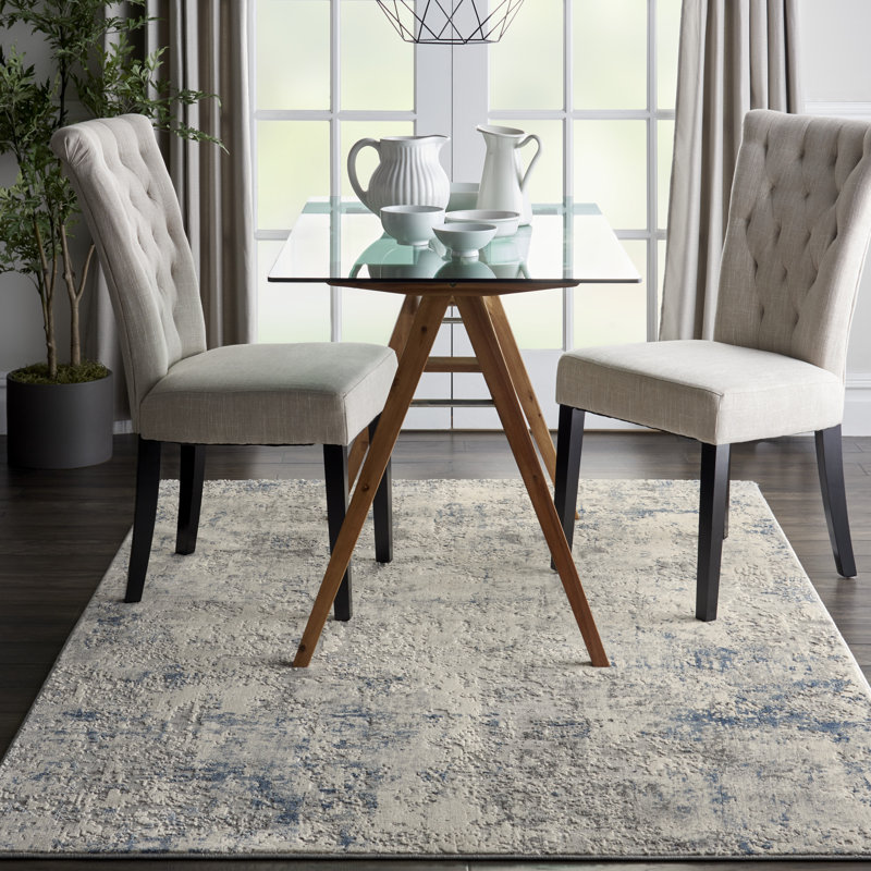 Tapis moderne ivoire, Rectangle 5 pi 3 po x 7 pi 3 po