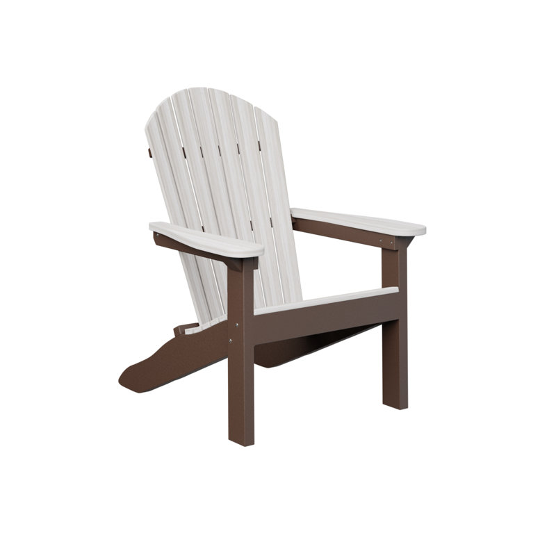 Berlin Gardens Comfo Back Adirondack Chair, Seashell/Chocolate Brown