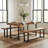 4-Person Solid Wood Dining Table Set, 3-Piece Dining Table With 2 Dining Benches For Kitchen