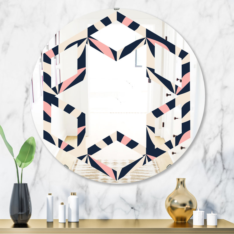 Miroir mural sans cadre à motif floral Botanical, 23,6 po x 23,6 po
