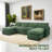 129.12" Chenille Upholstered Sofa-1996871662