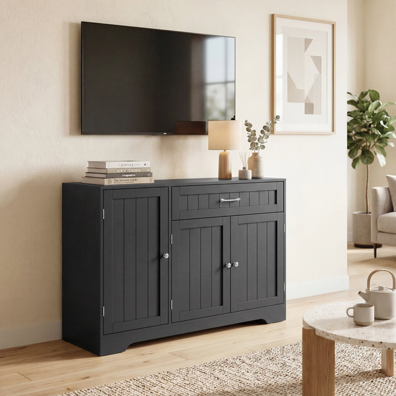 Buffet buffet, petit garde-manger avec porte-outils noir, Noir