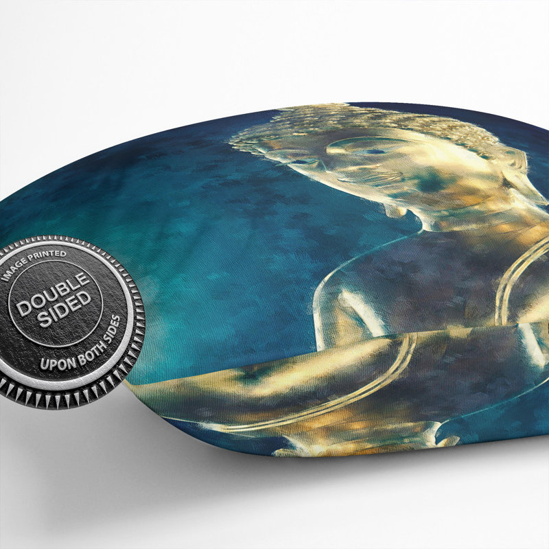 Buddha Statue Vol.6 Painting Square Throw Cushion, 40cm H x 40cm W x 15cm D