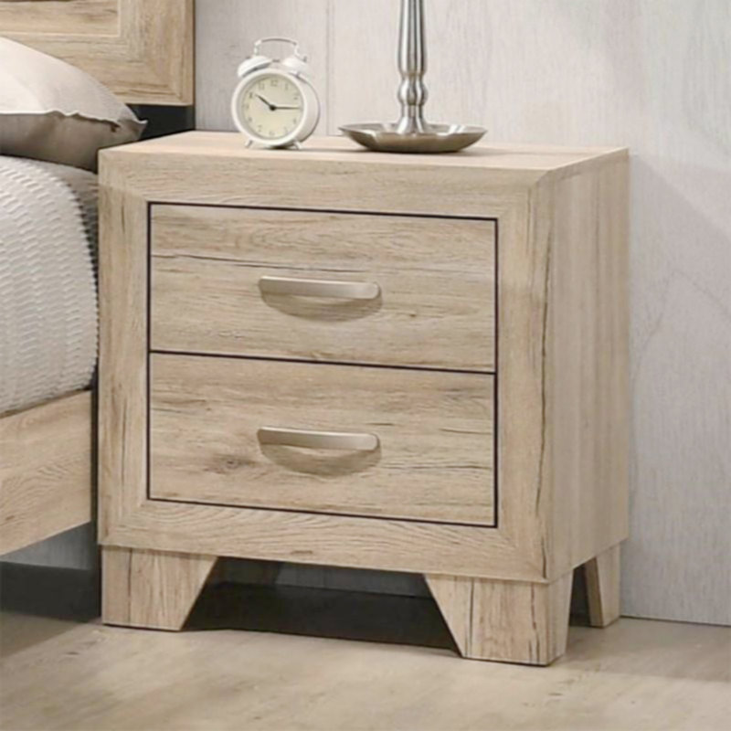Table de chevet 2 tiroirs PB, Naturel