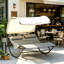 Lit de jour à bascule d'extérieur avec auvent, chaise longue confortable pour se détendre sur la terrasse et dans le jardin