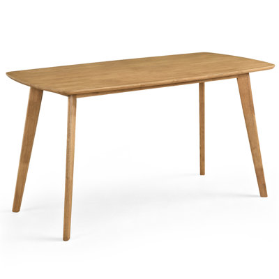 55" Solid Wood Dining Table with Rounded Edges, Heavy-duty, Loads up to 220 Lbs
