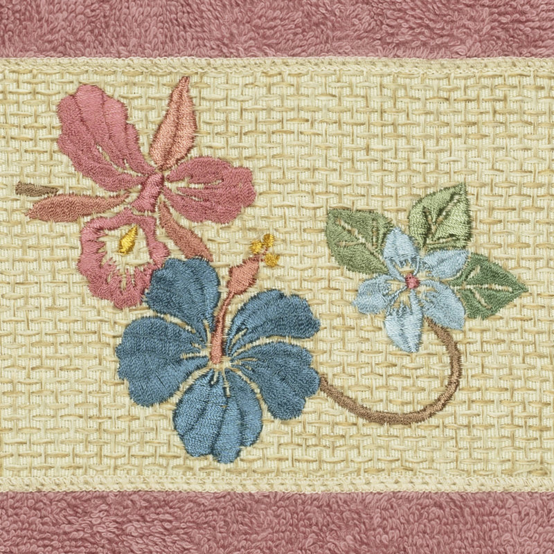 Caroline Turkish Cotton Midweight Hand Towel, Tea Rose