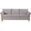 Canapé de style campagnard avec accents en bois et rembourrage en coton PP