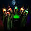 Ensemble de 3 piquets de décoration d'Halloween pour sorcière éclairée H 63 "avec changement de couleur et effets sonores Halloween