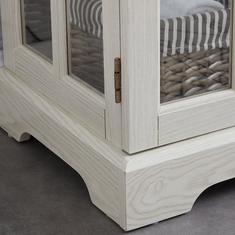 Vitrine à DEL, bibliothèque avec tablettes réglables pour la décoration intérieure et l'organisation, White