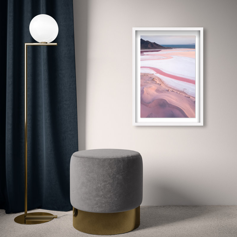 Blush Ocean Print by Oliver Gal, 17.5"H x 25.5"W, White Shadowbox
