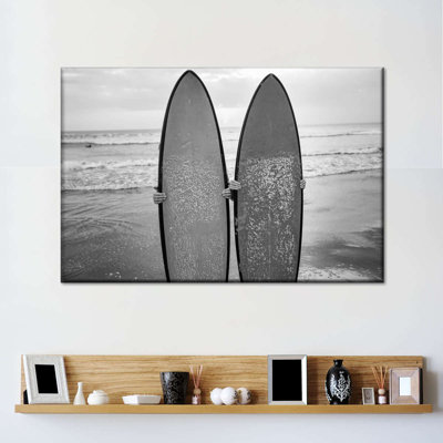Monochrome Surfboards Canvas Print