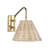 13" Brass Rattan Swing Wall Light